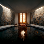 Das innere einer Halle