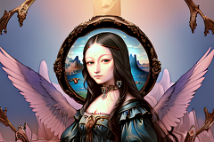 2023-07-10-22-05-50-3-A_surrealist_interpretation_of_the_Mona_Lisa_surrounded_by_a_flock_of_Twitter_birds_each_tweeting_about_different-1910263597-scale12.50-k_dpmpp_2m