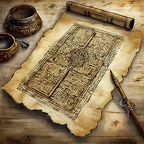 Zeichnung eines antiken chinesischen Kalenders